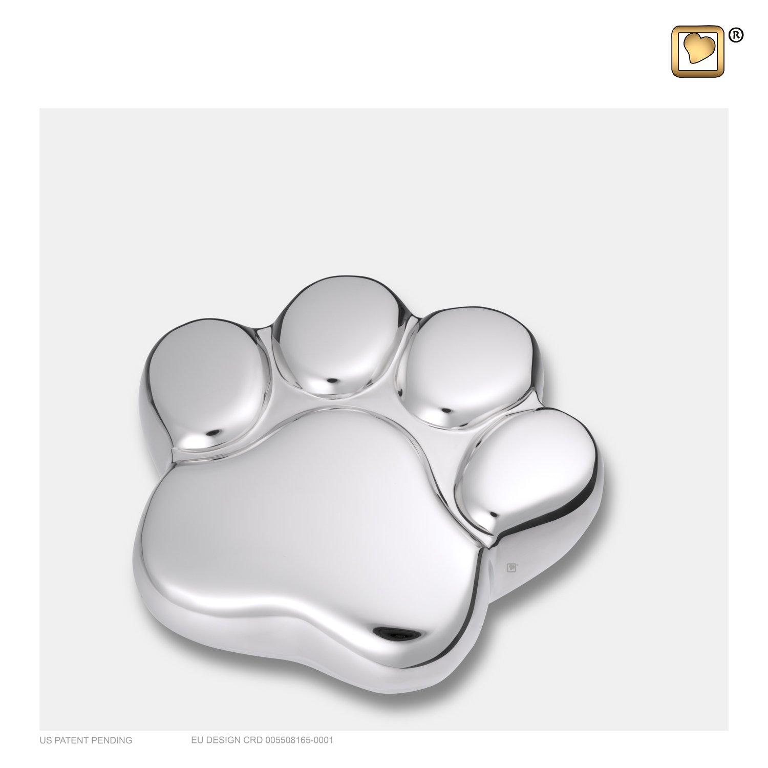 P670K  LovePaw™ Pet Keepsake Urn Pol Silver